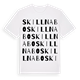 White t-shirt med Skillnabo ordlek t-shirt