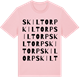 Pink Cotton t-shirt med Skiltorp ordlek t-shirt