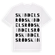 Skindelsröd ordlek t-shirt
