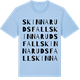 Blue Soul t-shirt med Skinnarudsfall ordlek t-shirt