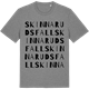 Mid Heather Gray t-shirt med Skinnarudsfall ordlek t-shirt