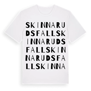 Skinnarudsfall ordlek t-shirt – ekologisk bomull t-shirt från Pinshirt