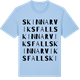 Blue Soul t-shirt med Skinnarviksfall ordlek t-shirt