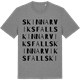 Mid Heather Gray t-shirt med Skinnarviksfall ordlek t-shirt