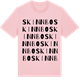 Pink Cotton t-shirt med Skinnbo ordlek t-shirt