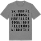 Mid Heather Gray t-shirt med Skinnfälleröd ordlek t-shirt