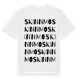 White t-shirt med Skinnmo ordlek t-shirt
