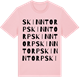 Pink Cotton t-shirt med Skinntorp ordlek t-shirt