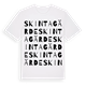 White t-shirt med Skintagärde ordlek t-shirt