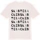 Vintage White t-shirt med Skintebacken ordlek t-shirt
