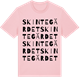 Pink Cotton t-shirt med Skintegärdet ordlek t-shirt