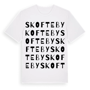 Skofteby ordlek t-shirt – ekologisk bomull t-shirt från Pinshirt