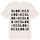 Vintage White t-shirt med Skogane ordlek t-shirt