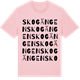 Pink Cotton t-shirt med Skogängen ordlek t-shirt