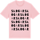 Pink Cotton t-shirt med Skogar ordlek t-shirt