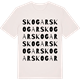 Vintage White t-shirt med Skogar ordlek t-shirt