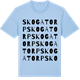 Blue Soul t-shirt med Skogatorp ordlek t-shirt