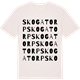 Vintage White t-shirt med Skogatorp ordlek t-shirt