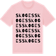 Pink Cotton t-shirt med Skoges ordlek t-shirt