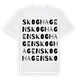 White t-shirt med Skoghagen ordlek t-shirt