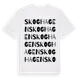White t-shirt med Skoghagen ordlek t-shirt
