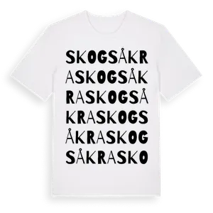 Skogsåkra ordlek t-shirt – ekologisk bomull t-shirt från Pinshirt