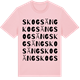 Pink Cotton t-shirt med Skogsäng ordlek t-shirt