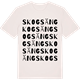 Vintage White t-shirt med Skogsäng ordlek t-shirt
