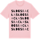 Pink Cotton t-shirt med Skogsbacka ordlek t-shirt