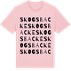 Pink Cotton t-shirt med Skogsbacke ordlek t-shirt