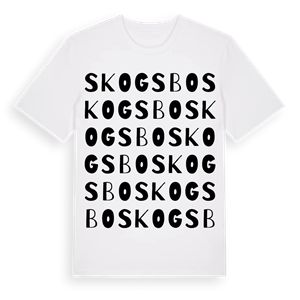 Skogsbo ordlek t-shirt – ekologisk bomull t-shirt från Pinshirt