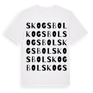 Skogsbol ordlek t-shirt – ekologisk bomull t-shirt från Pinshirt