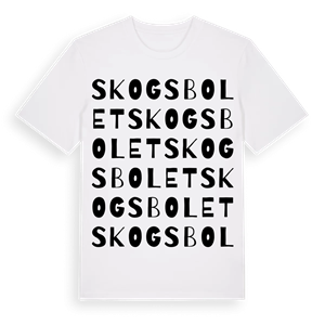 Skogsbolet ordlek t-shirt – ekologisk bomull t-shirt från Pinshirt