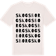 Vintage White t-shirt med Skogsborg ordlek t-shirt