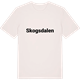 Vintage White t-shirt med Skogsdalen fetstil t-shirt