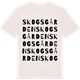 Vintage White t-shirt med Skogsgården ordlek t-shirt