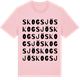 Pink Cotton t-shirt med Skogsjö ordlek t-shirt