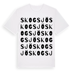 Skogsjö ordlek t-shirt – ekologisk bomull t-shirt från Pinshirt