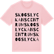 Pink Cotton t-shirt med Skogslyckans centrum ordlek t-shirt