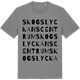 Mid Heather Gray t-shirt med Skogslyckans centrum ordlek t-shirt