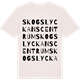 Vintage White t-shirt med Skogslyckans centrum ordlek t-shirt