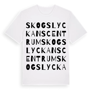 Skogslyckans centrum ordlek t-shirt – ekologisk bomull t-shirt från Pinshirt