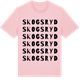 Pink Cotton t-shirt med Skogsryd ordlek t-shirt