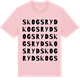 Pink Cotton t-shirt med Skogsryd ordlek t-shirt