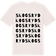 Vintage White t-shirt med Skogsryd ordlek t-shirt