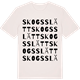 Vintage White t-shirt med Skogsslätt ordlek t-shirt
