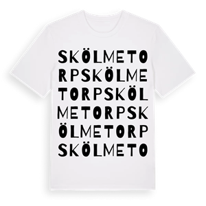 Skölmetorp ordlek t-shirt – ekologisk bomull t-shirt från Pinshirt