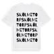 White t-shirt med Skölmetorp ordlek t-shirt