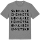Mid Heather Gray t-shirt med Skomakarehemmet ordlek t-shirt