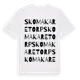 White t-shirt med Skomakaretorp ordlek t-shirt